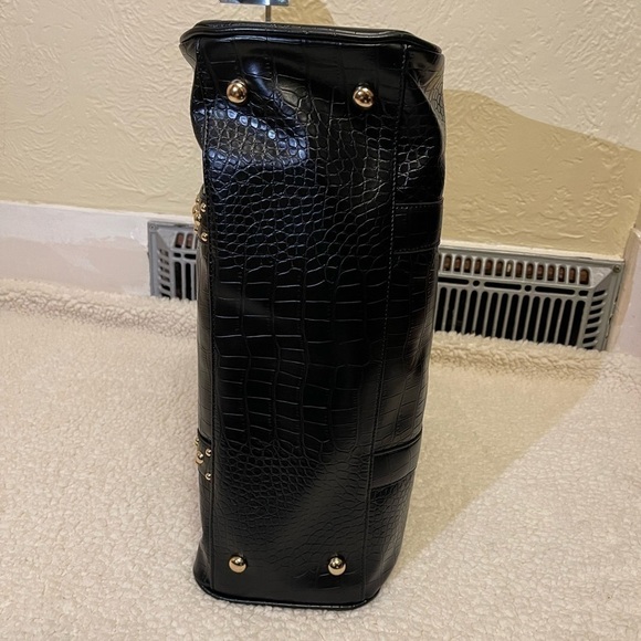 CECIL McBEE japanese brand croc studded pattern bag in black and silver - Picture 6 of 17